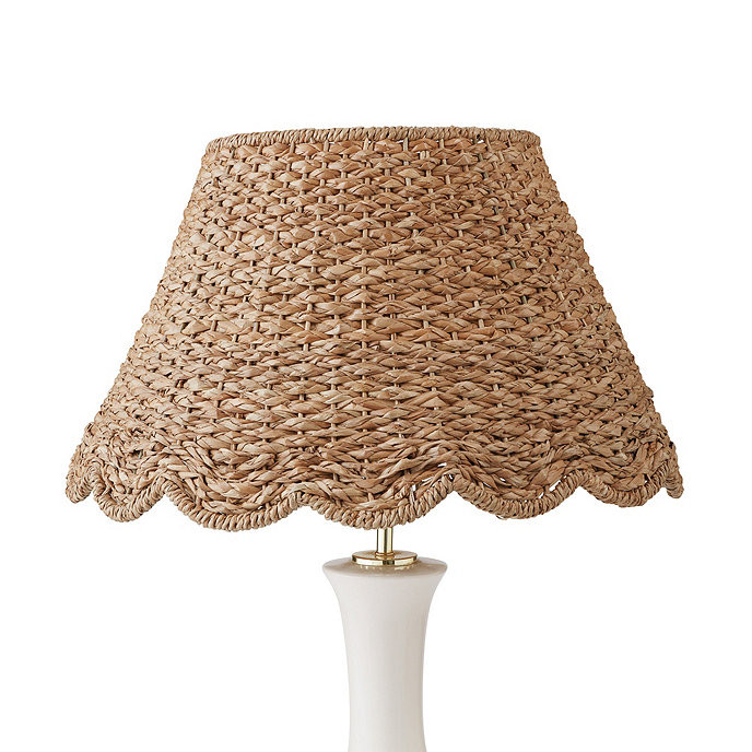 Scalloped Seagrass Tapered Handwoven Table Lamp Shade | Ballard Designs, Inc.
