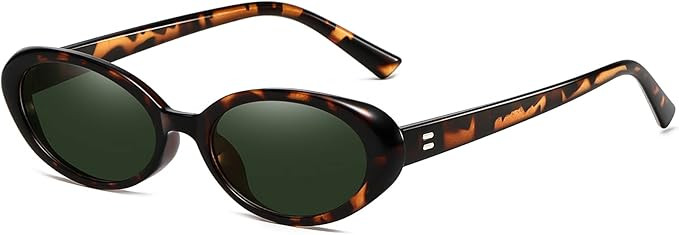 AIEYEZO Retro Oval Sunglasses for Women Fashion Small Oval Frame Sun Glasses 90s Vintage Style Sh... | Amazon (US)
