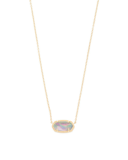 Gold Elisa Lilac Abalone Necklace | TJ Maxx