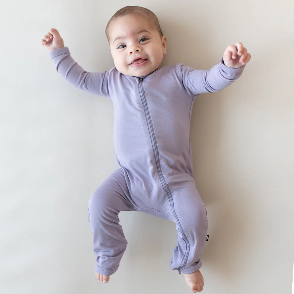 Zippered Romper in Taro | Kyte Baby