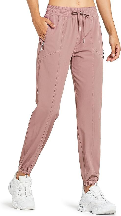 Libin Women's Lightweight Joggers Pants Quick Dry Running Hiking Pants Athletic Workout Track Pan... | Amazon (US)