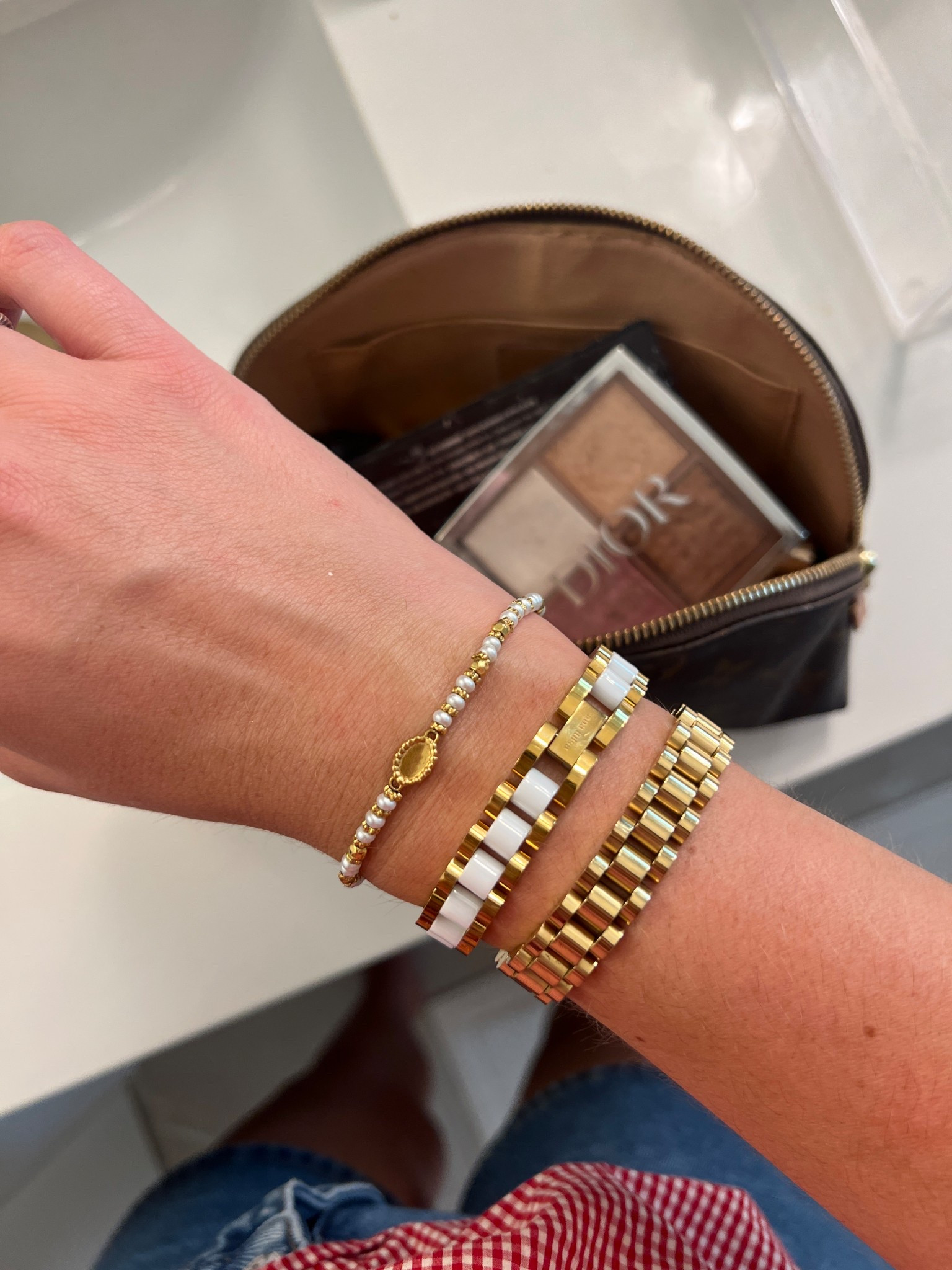 Bracelet stack with a new member from Ana Luisa. Obsessed with the new ceramics collection @analuisany #AnaLuisa, #AnaLuisaAmbassador #BestDeal 

#LTKStyleTip #LTKFindsUnder100 #LTKSaleAlert