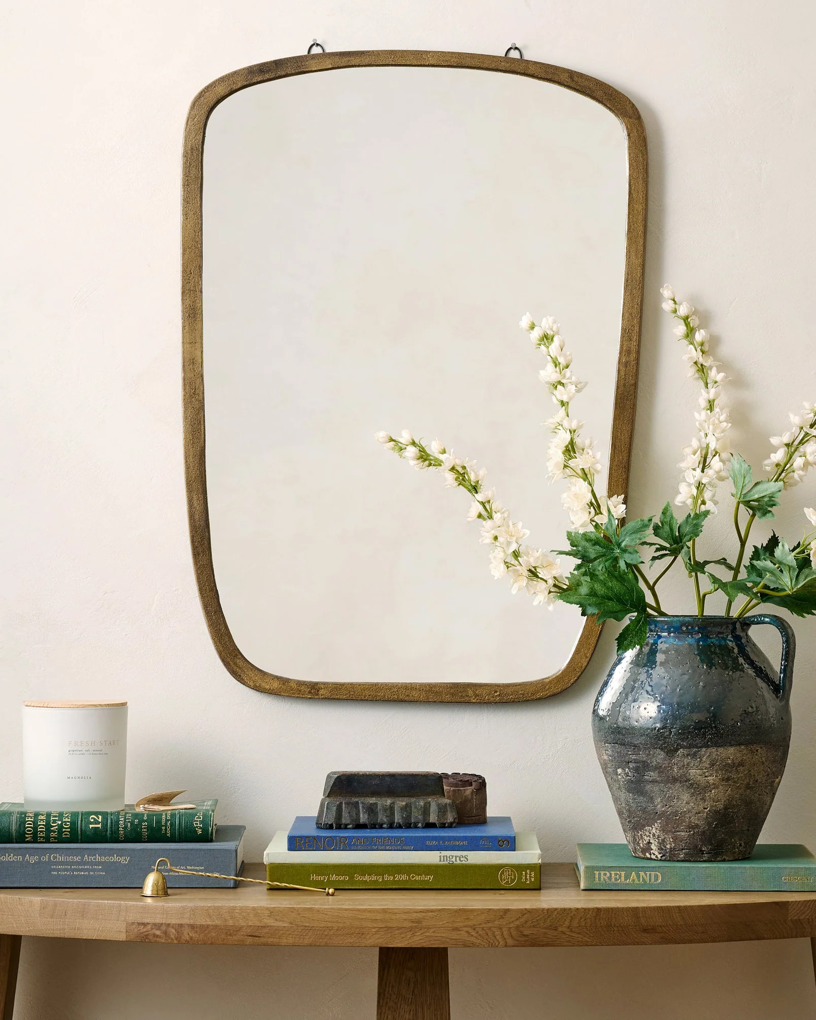 Jameson Aged Brass Framed Mirror | Magnolia