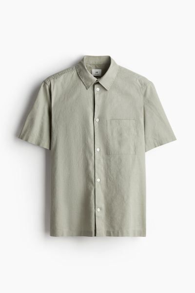 Loose Fit Short-sleeved Linen-blend Shirt | H&M (US + CA)