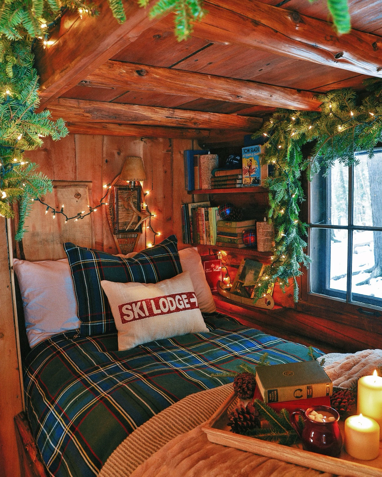 I could relax here all day admiring the snowy view from the window. 