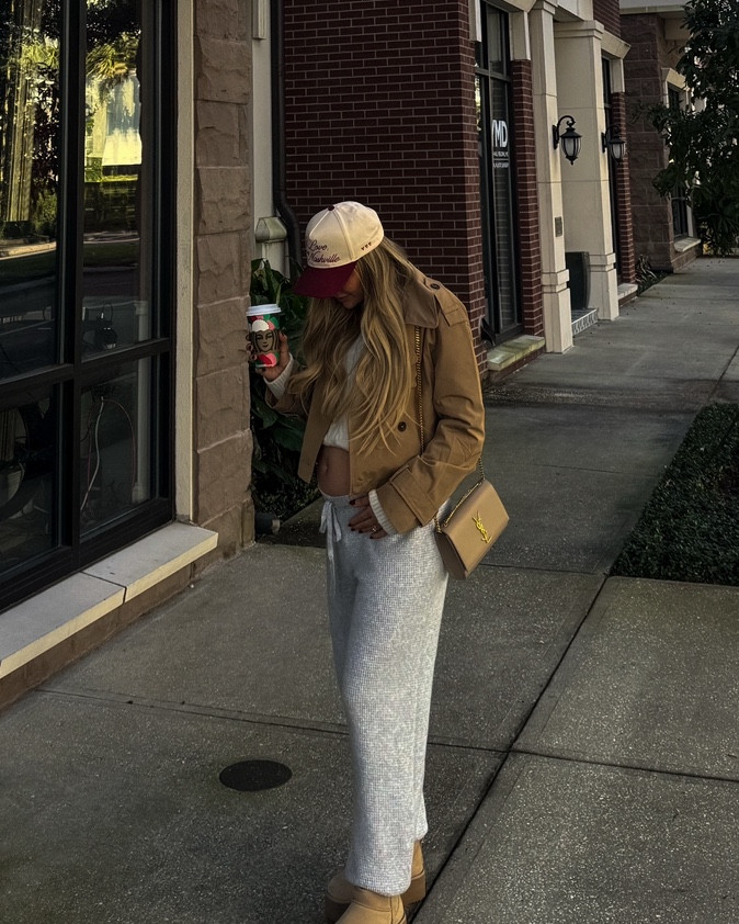 20 weeks 👼🏼 | wearing a size small sweater & sized up to a medium in jacket and joggers. 

cozy bump friendly | fall and winter | pregnant | second trimester | Abercrombie | Aerie | ugg | ysl | aritzia 

#LTKStyleTip #LTKBump #LTKFindsUnder100