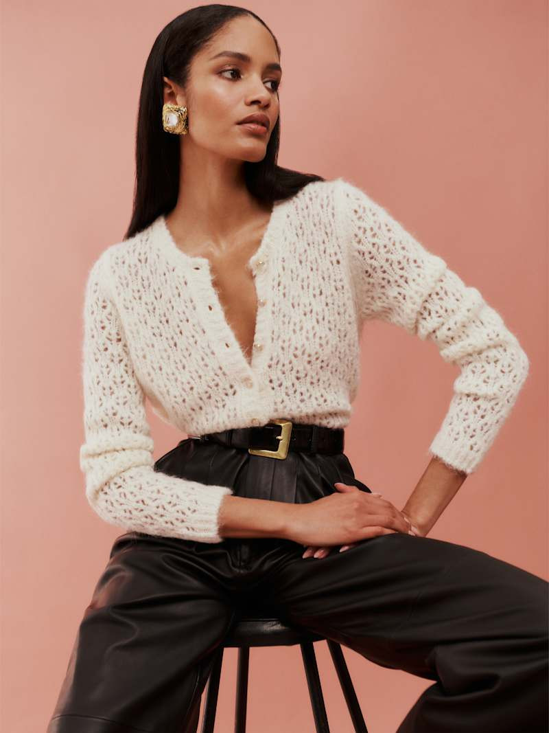 Clara Crew Cardigan | Reformation (Global)