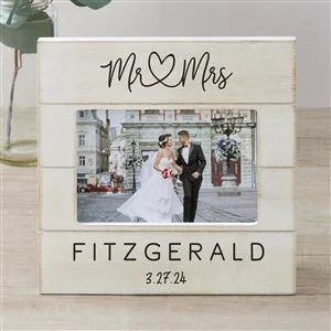 Infinite Love Personalized Wedding Shiplap Picture Frame | Personalization Mall