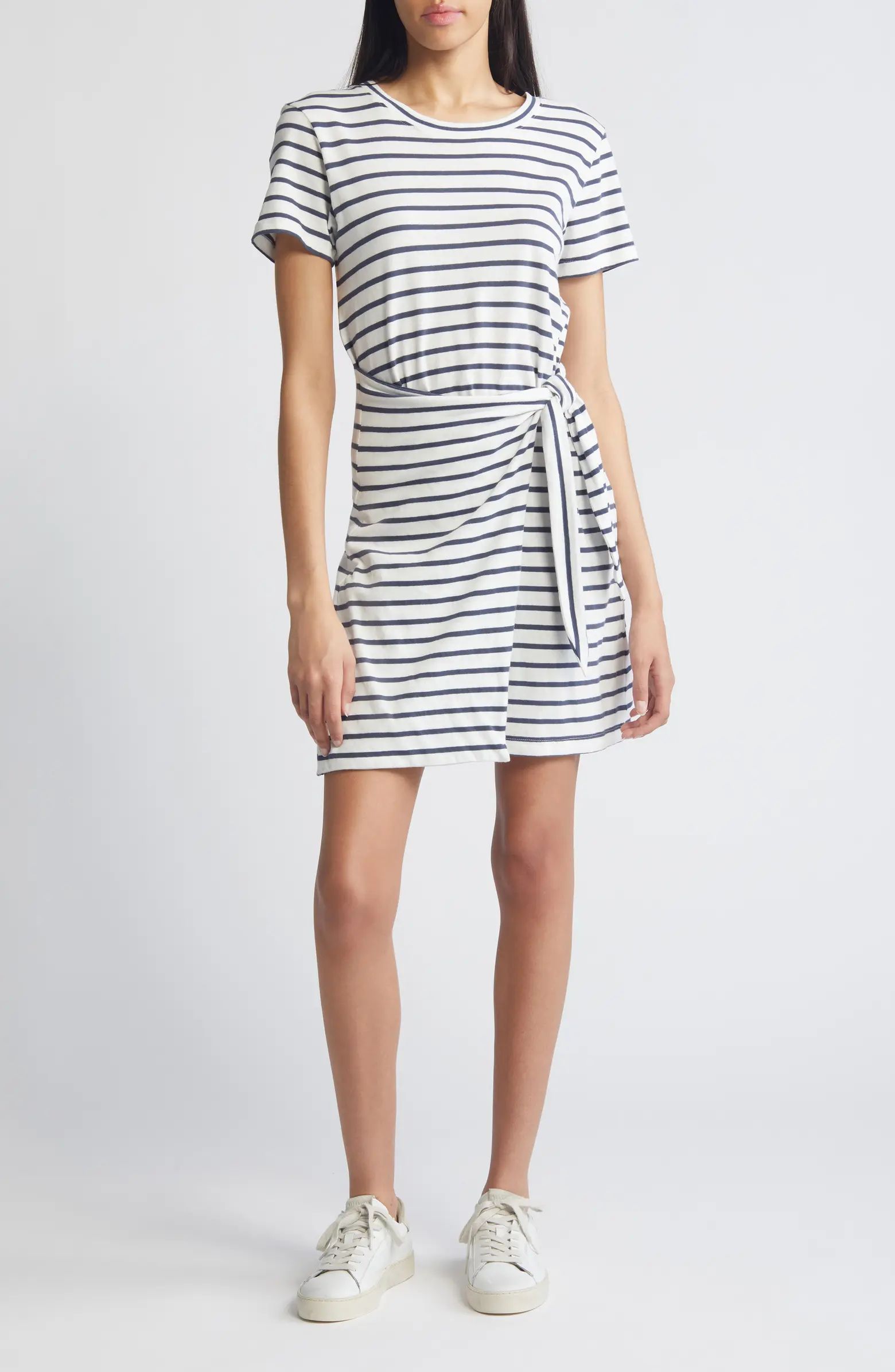 Rails Edie Stripe Tie Waist T-Shirt Dress | Nordstrom | Nordstrom