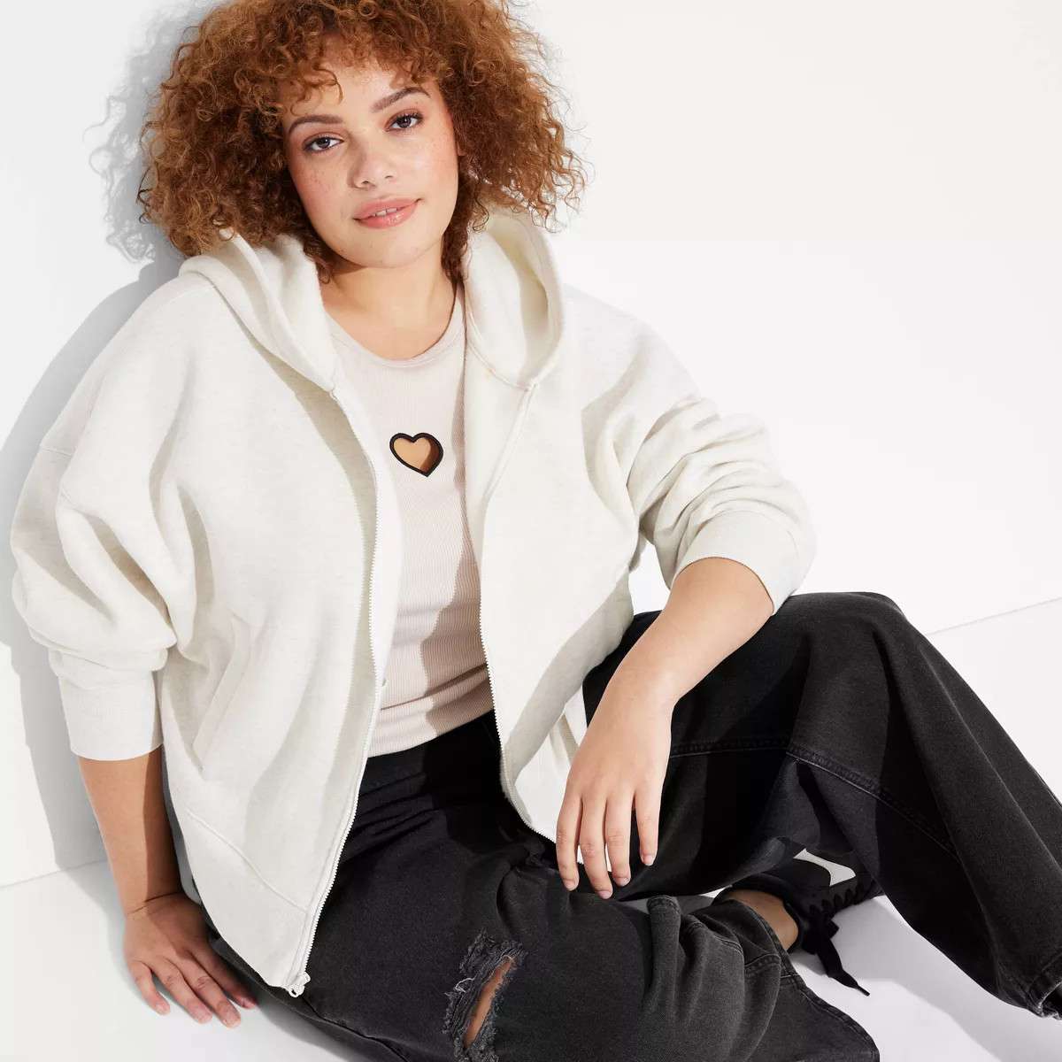 Women's Wedge Zip-Up Hooded Sweatshirt - Wild Fable™ | Target