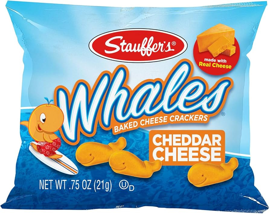 Stauffer's Baked Cheddar Whale Cheese Cracker Snack Packs, .75 Ounces each (Set of 20) | Amazon (US)