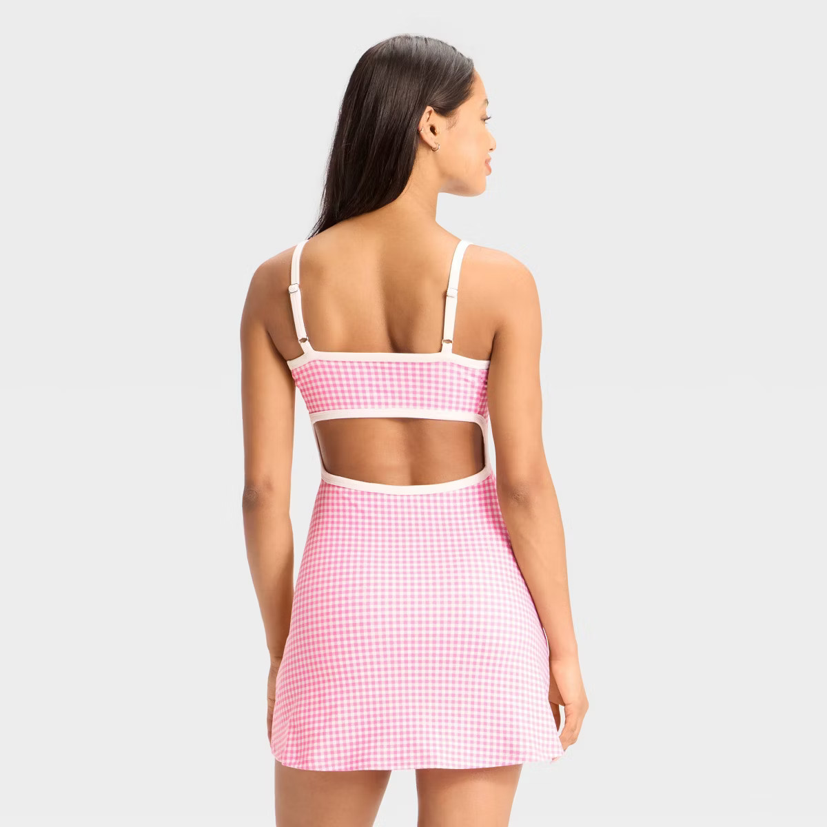 Women's ButterBliss Mini Skater Dress - Wild Fable™ Pink Gingham S | Target