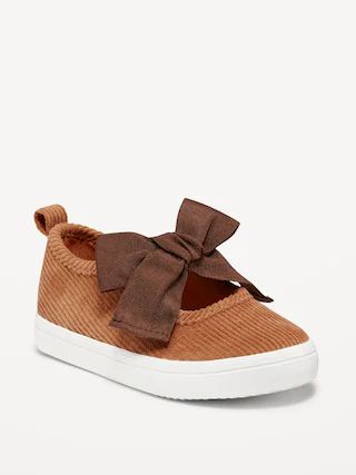 Corduroy Bow-Tie Sneakers for Toddler Girls | Old Navy (CA)