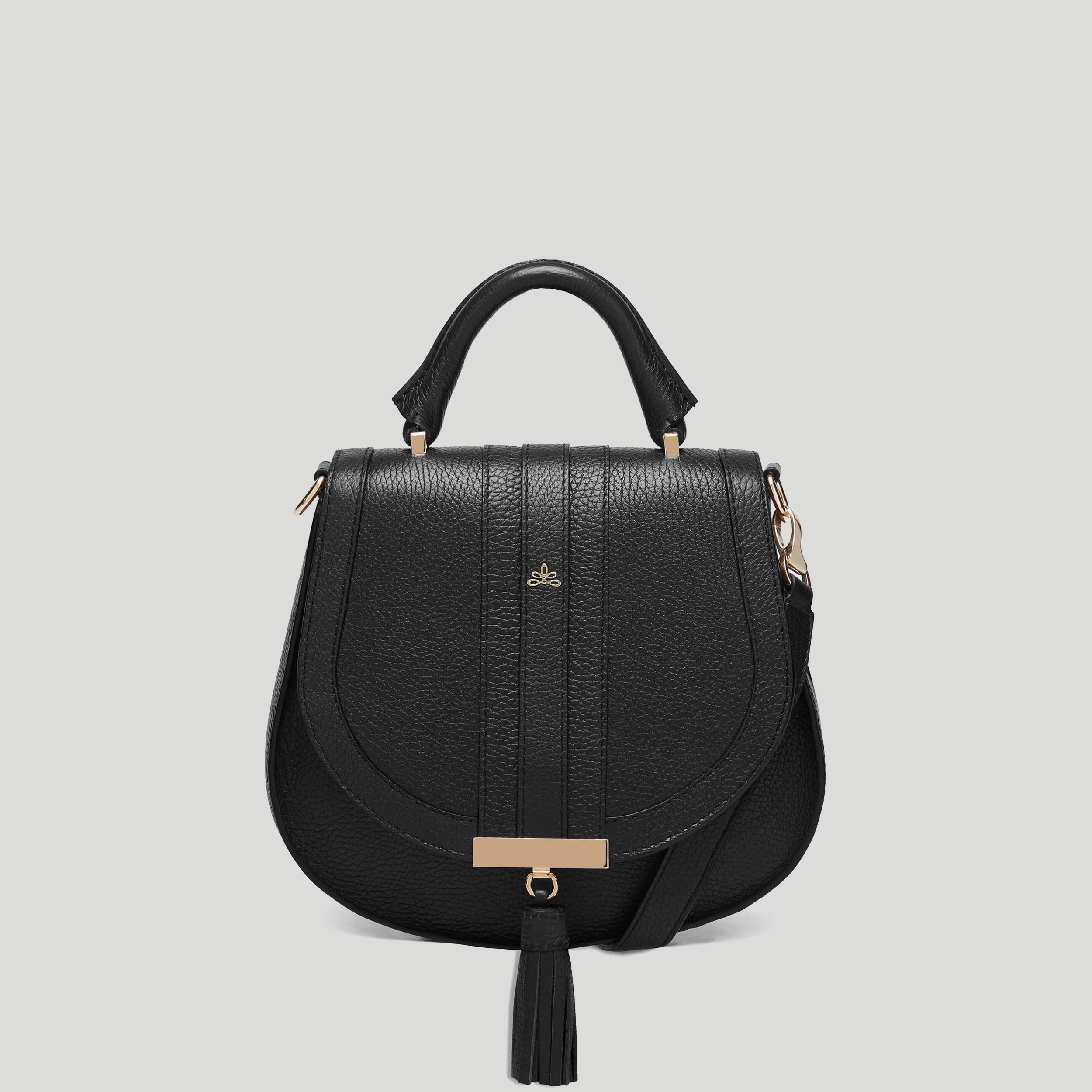 DeMellier The Mini Venice in Black Grain Leather Mini & Nano bag | DeMellier
