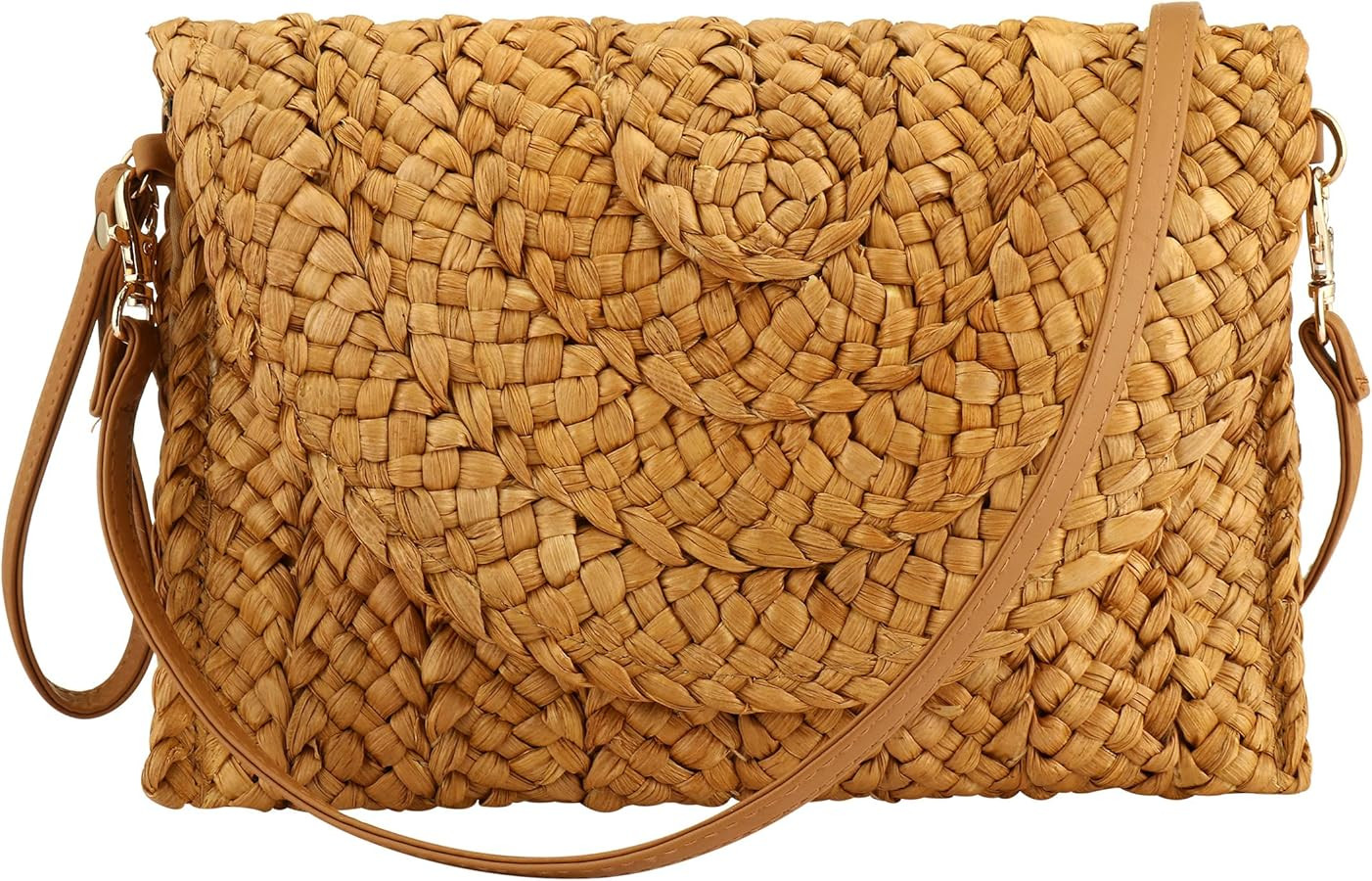 Gets Straw Clutches Beach Bag for Women Summer Crossbody Straw Bag with Bag Strap | Amazon (US)