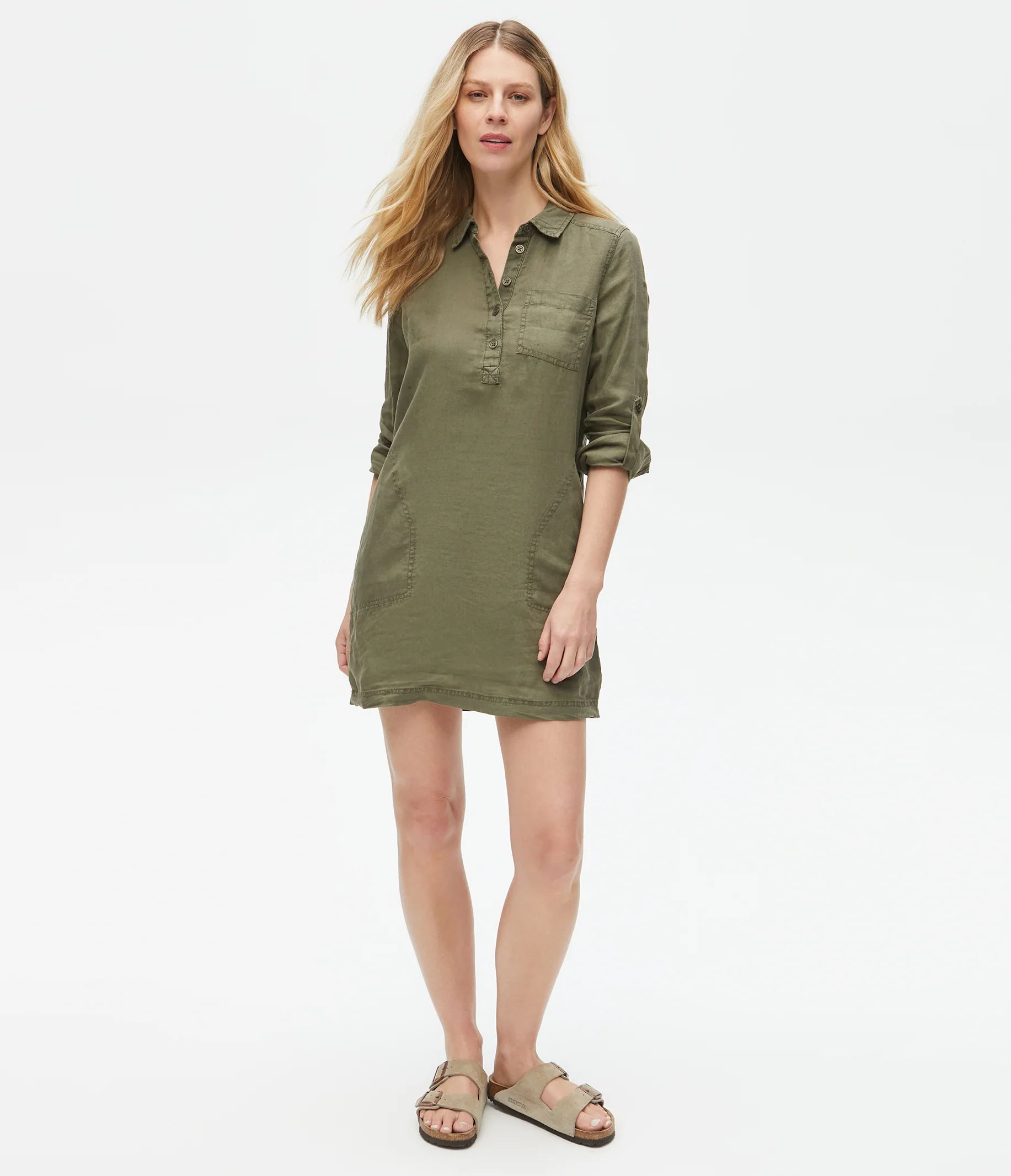 Eleanor Linen Shirt Dress | MichaelStars.com