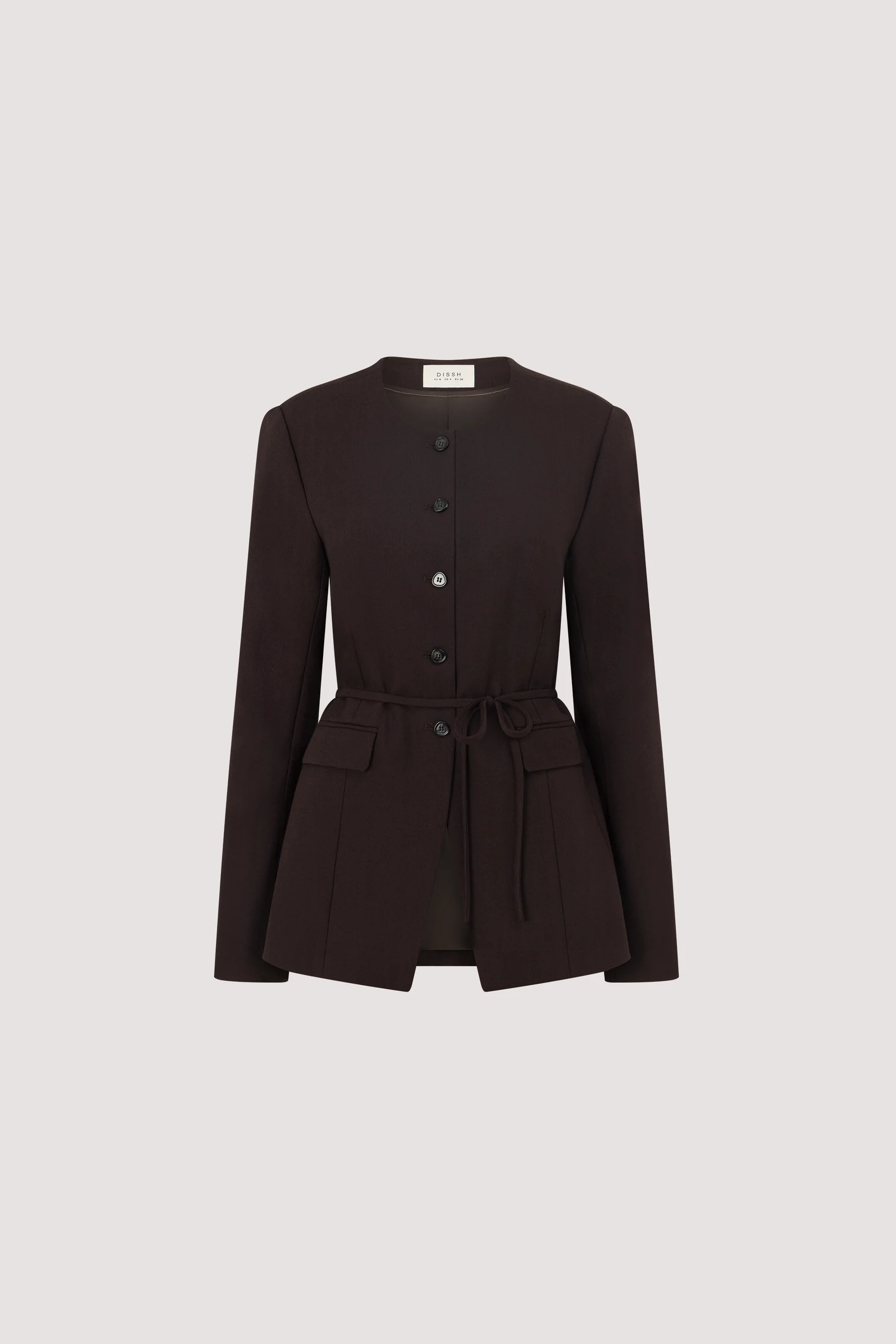 CYRUS PEAT COLLARLESS BLAZER | DISSH