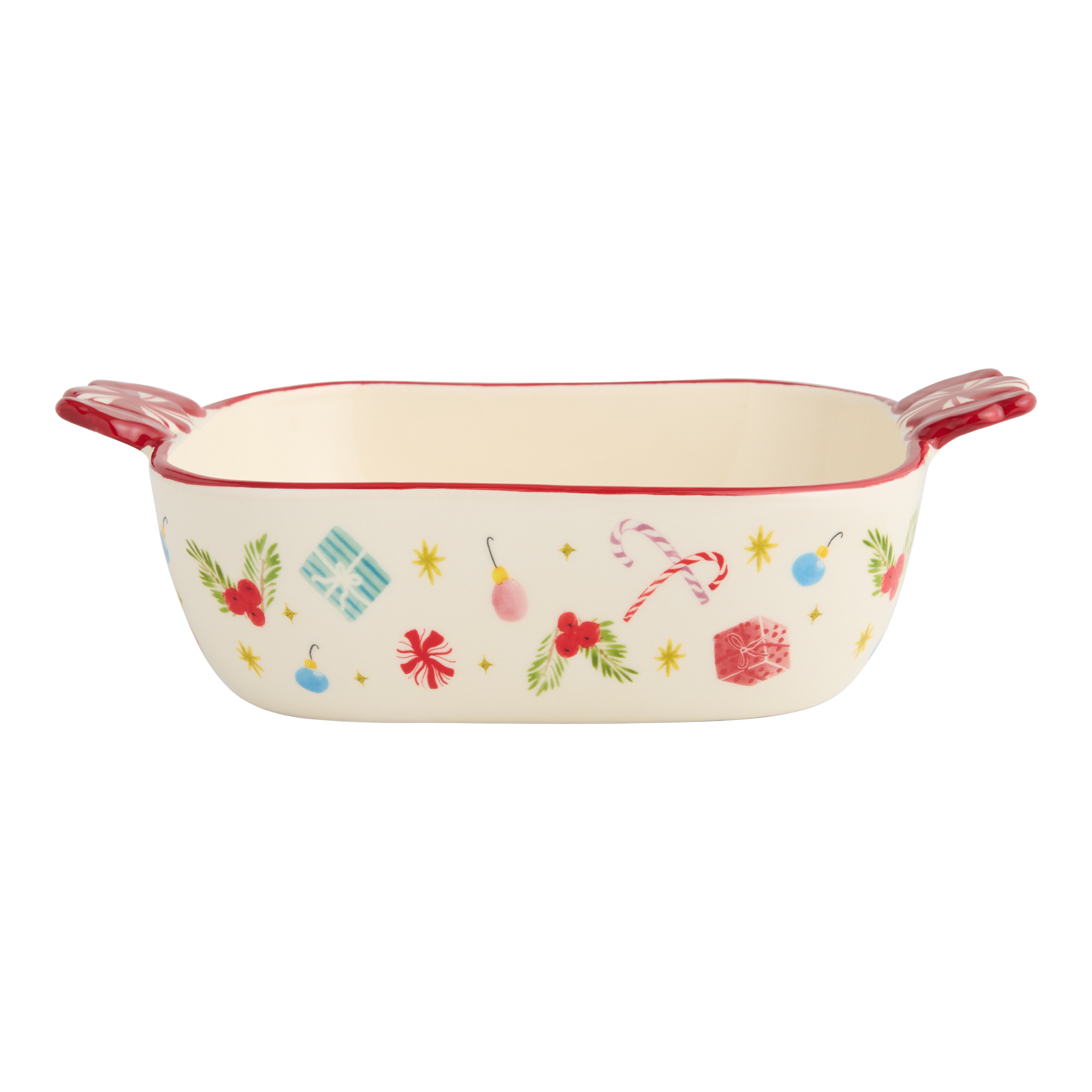 Square Ceramic Jingle Mingle Nutcracker Baking Dish | World Market