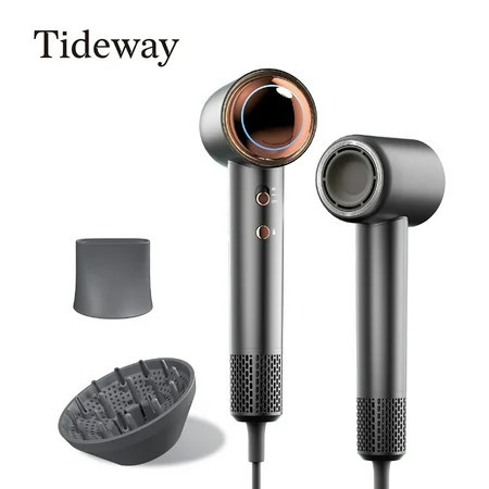 Tideway H11 Hair Dryer with Diffuser High-Speed 110 000 RPM Brushless Motor Plasma Tech Smart Temp Control Lightweight Black | Walmart (US)