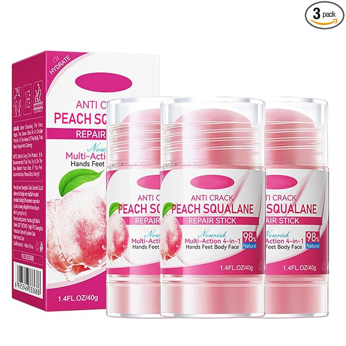 3pcs Peach Scented Cracked Heel Stick Balm, Heel Stick For Cracked Feet, Foot Cream For Calluses ... | Amazon (US)