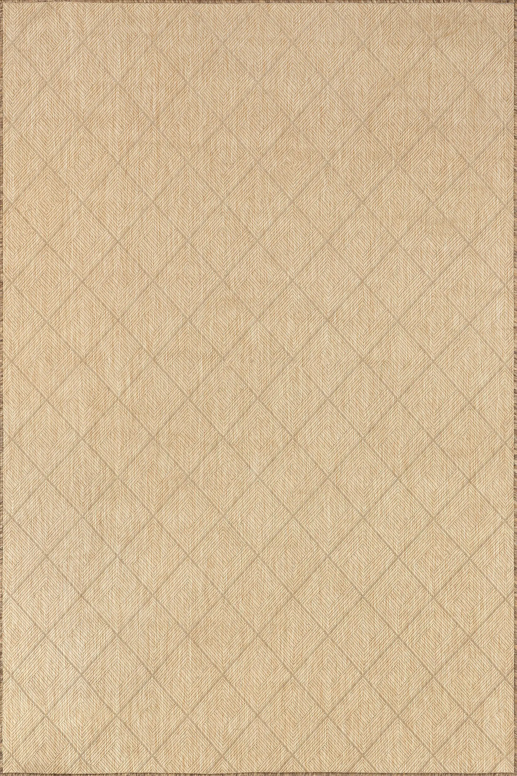 Kirstin Diamond Faux Jute Indoor/Outdoor Rug | Brown | Rugs USA