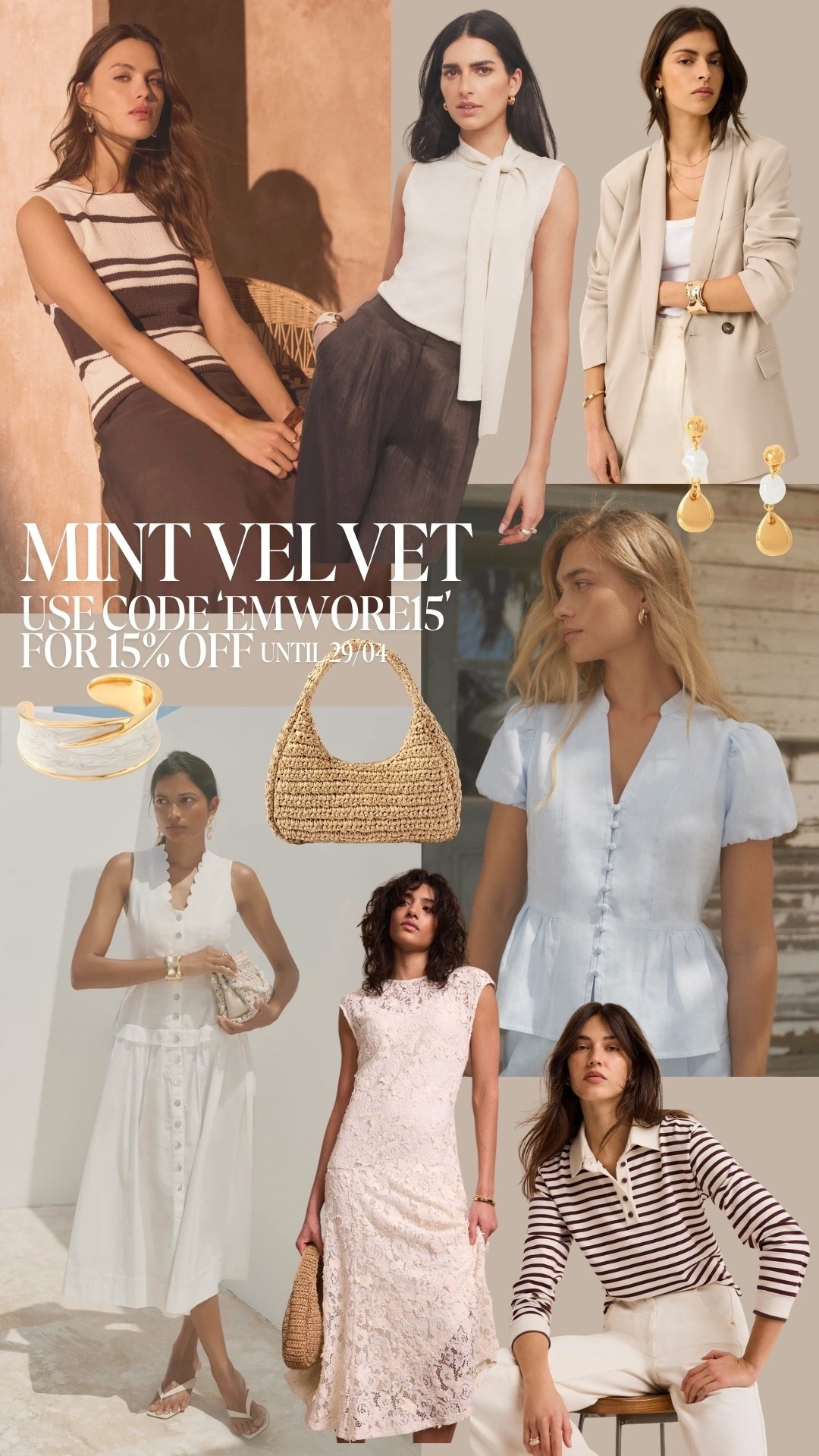 Mint Velvet new in favourites 🤍 Use code ‘EMWORE15’ for 15% off - valid until 29/04 🫶🏼

#LTKspring #LTKsummer #LTKstyletip