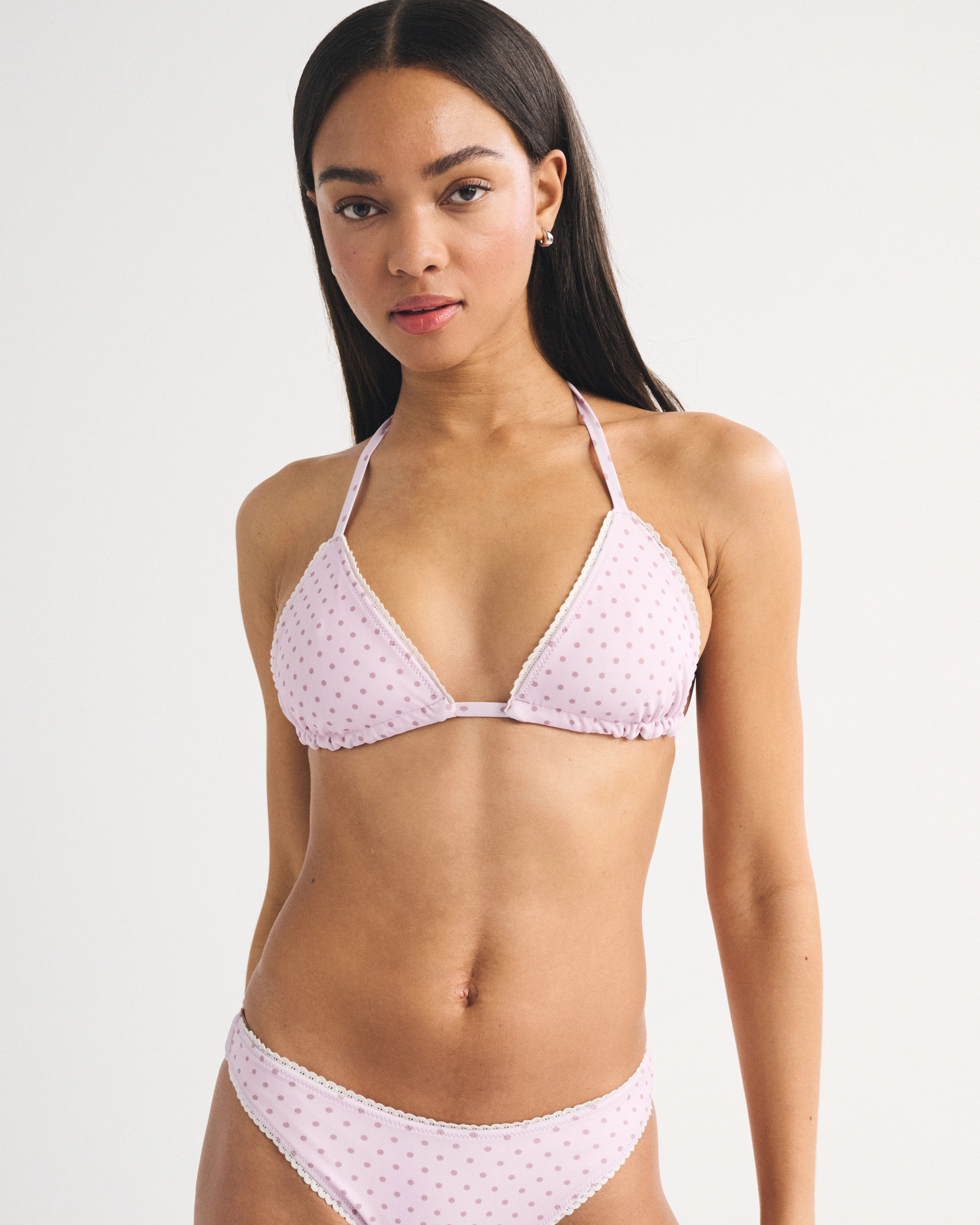 Reversible Halter String Triangle Bikini Top | Abercrombie & Fitch (US)