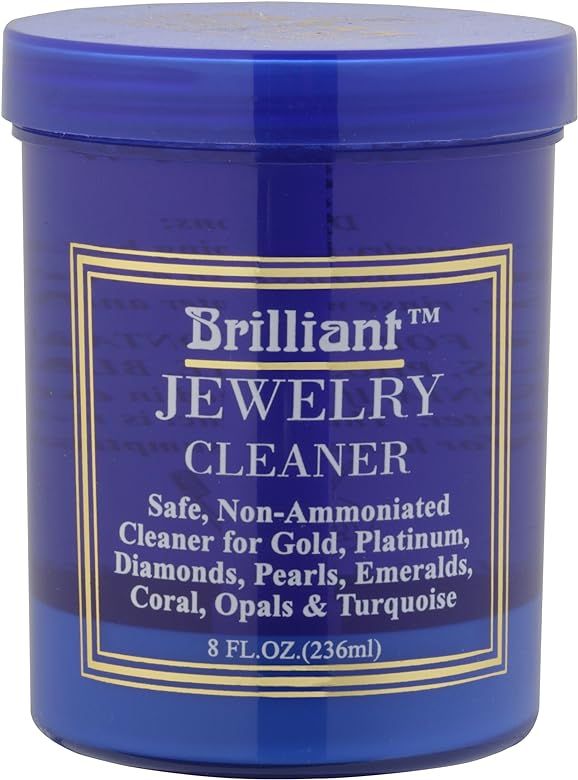 Brilliant 8 Oz Jewelry Cleaner with Cleaning Basket and Brush | Amazon (US)