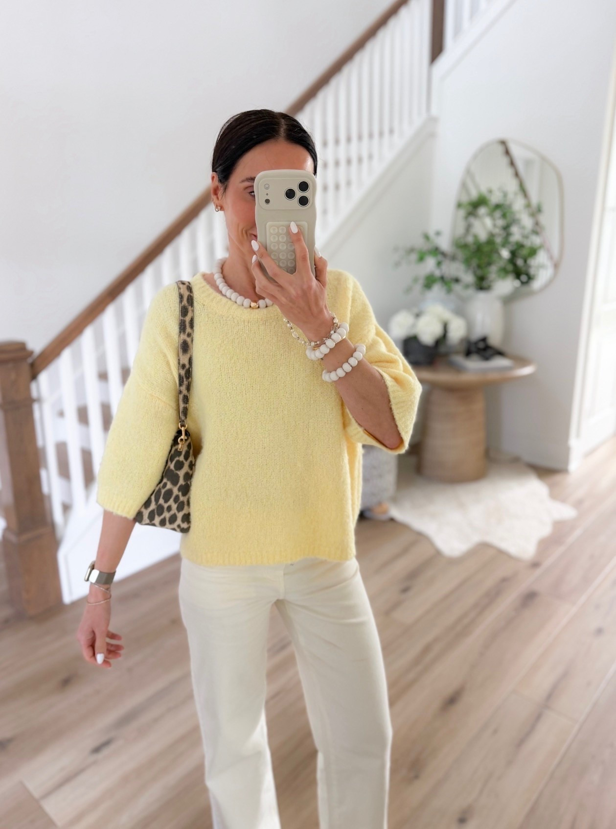 this color is everything. a soft yellow like this just makes an outfit feel fresh and happy, and I love it paired with neutrals to keep it really wearable. easy, bright, and perfect for spring days when you want something a little different

spring outfit, yellow sweater, everyday style, casual chic, neutral outfit, fresh color palette, easy outfit, annabrstyle 

#LTKSeasonal #LTKootd #LTKOver40