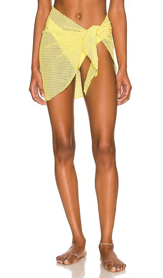 Sarong in Yellow Crochet | Revolve Clothing (Global)
