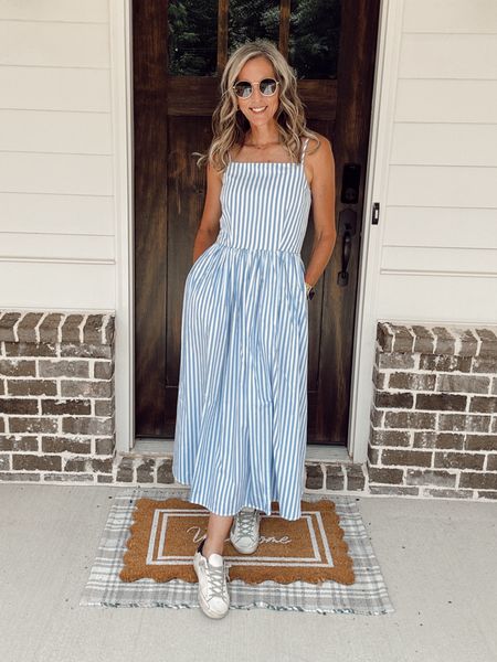 The perfect summer dress from Walmart – $34 square neck max seat dress wearing size extra small - with pockets 

#LTKOver40 #LTKxWalmart #LTKFindsUnder50