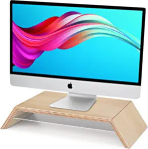 Aothia Monitor Stand Riser, Solid Wood Desktop Stands for Laptop Computer/TV/PC/Printers, Perfect... | Amazon (US)