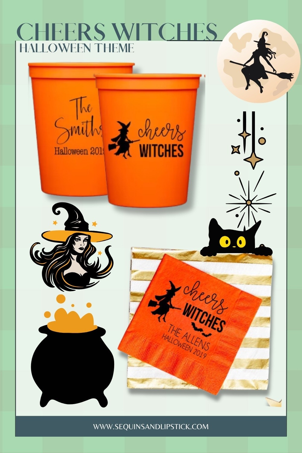 Celebrate Halloween in style with these custom “Cheers Witches” party cups and napkins. Perfect for spooky gatherings, girls’ nights, or themed parties. Personalize them with your family name or event year for a festive touch. Add fun and flair to your Halloween decor with custom cups and napkins.

#LTKParties #LTKSeasonal #LTKKids