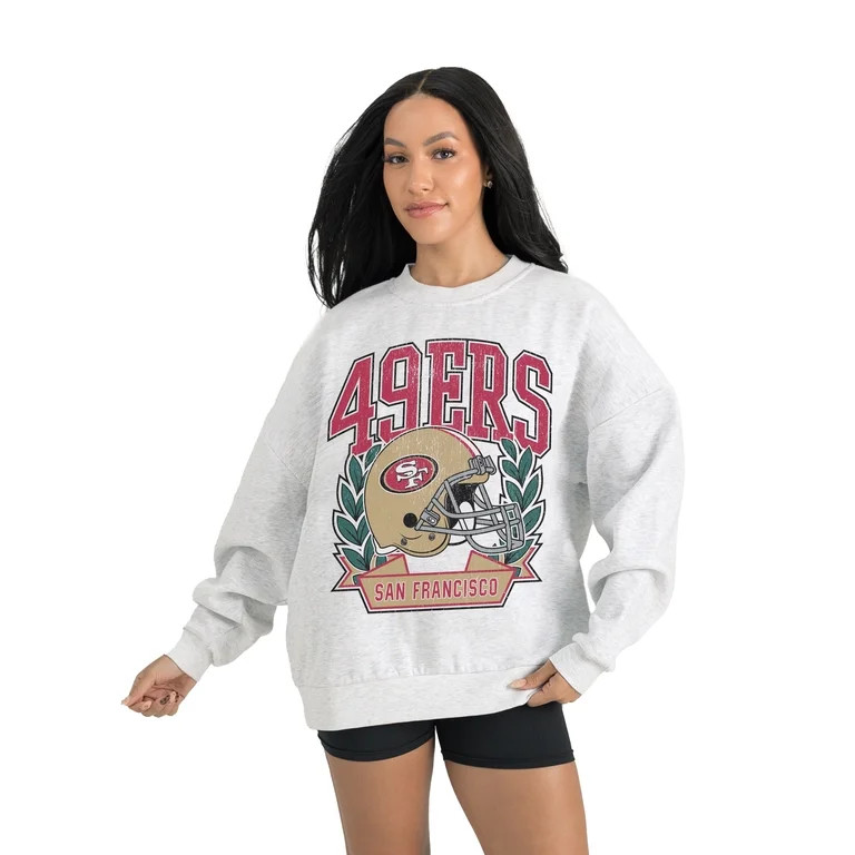 Women's Gameday Couture Gray San Francisco 49ers Heritage Premium Fleece Pullover Sweatshirt | Walmart (US)