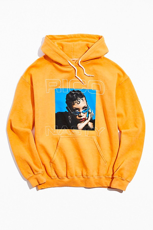 Rico Nasty Overdyed Hoodie Sweatshirt - Orange L at Urban Outfitters | Urban Outfitters (US and RoW)