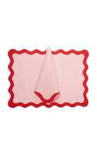 Scalloped Linen Placemat and Napkin Set | Moda Operandi (Global)
