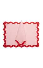 Scalloped Linen Placemat and Napkin Set | Moda Operandi (Global)