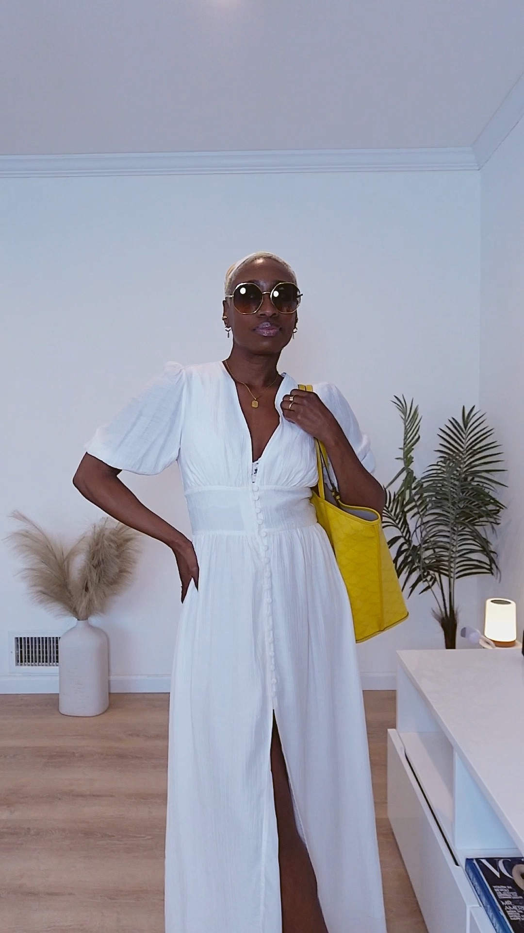 Spring to summer outfit. Wearing small in the dress and 7.5 in shoes. Fits TTS  

#LTKStyleTip #LTKItBag #LTKOver40