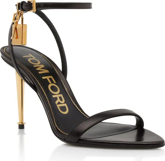 TOM FORD Padlock Naked Pointy Toe Sandal | Black Heels | Black Shoes | Spring Outfits 2023 | Nordstrom