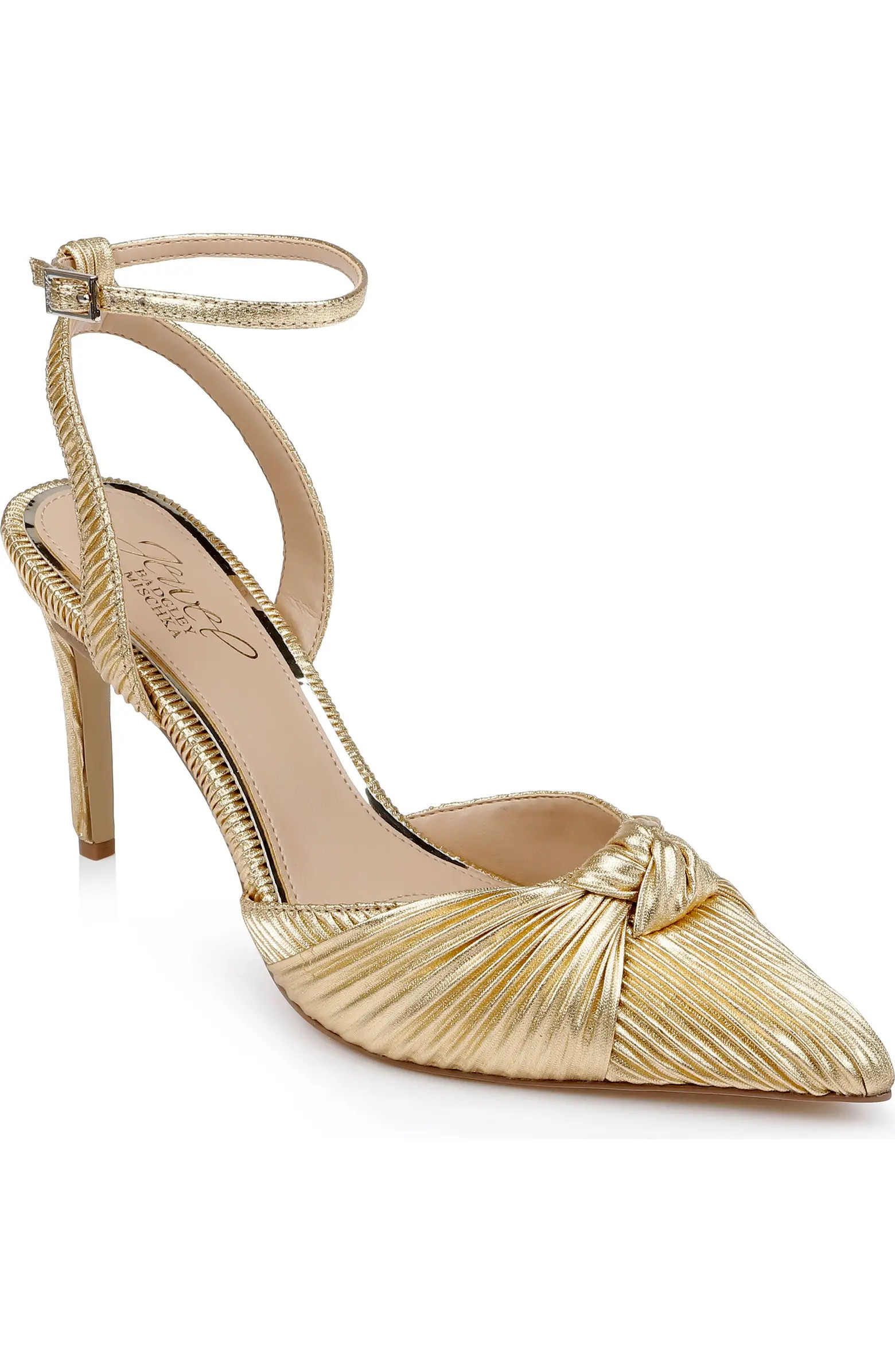 Jewel Badgley Mischka Enid Ankle Strap Pointed Toe Pump (Women) | Nordstrom | Nordstrom