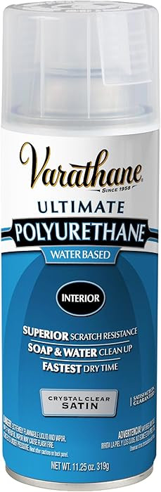 Varathane Water-Based Crystal-Clear Ultimate Polyurethane Spray | Interior Wood Protection | Fast... | Amazon (US)