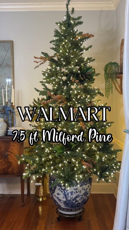 Walmart Christmas Decor | affordable Christmas decor | Milford pine Christmas tree | Christmas tree in a planter I’m using a 19” planter that is sadly sold out.

#LTKHoliday #LTKhome #LTKSeasonal