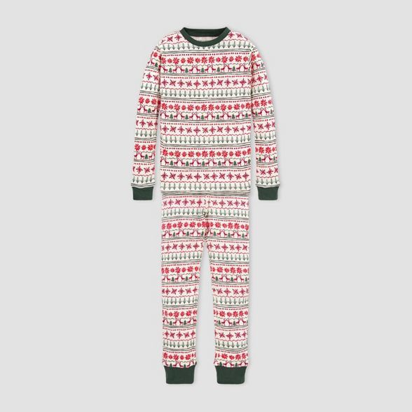 Burt's Bees Baby® Toddler Girls' Organic Cotton Fair Isle Pajama Set - Green/Off-White | Target