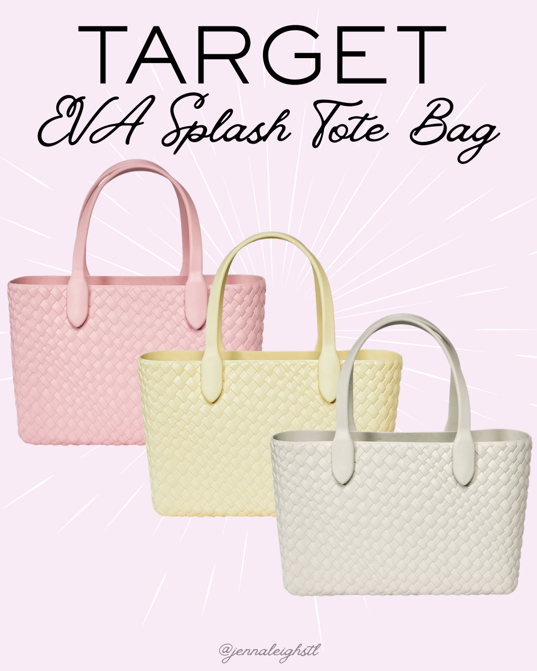 Obsessed with this textured EVA Splash Tote from Target. Such a fun swap from the typical rubber totes. 

 #LTKSeasonal #LTKMidsize #LTKSwim