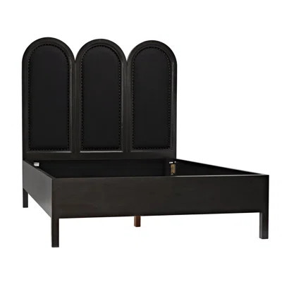 Arch King Solid Wood and Upholstered Panel Bed | Wayfair North America