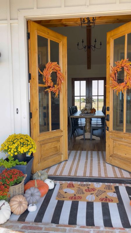 Last years fall porch! Some of this is still in stock and on sale!!! Buy now for this season! The wreaths are $12!! 

#LTKSeasonal #LTKsalealert #LTKhome