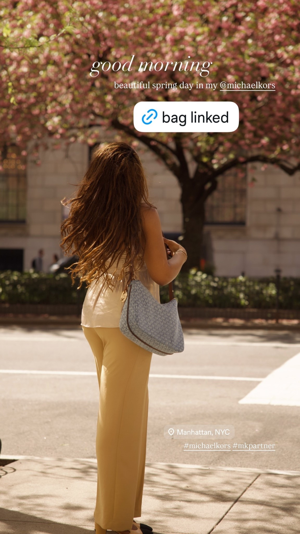 Good morning! Beautiful spring day wearing the cutest Michael kors nolita denim shoulder bag. Love this chic handbag for everyday style! Also makes for a cute Mother’s Day gift idea for fashion moms! … For more links to spring outfits 2026, country concert outfits, spring dresses, date night outfits, vacation outfits beach, business casual workwear, work outfts, travel outfits, follow me on LTK! ✨

#LTKMothersDay #LTKootd #LTKSeasonal