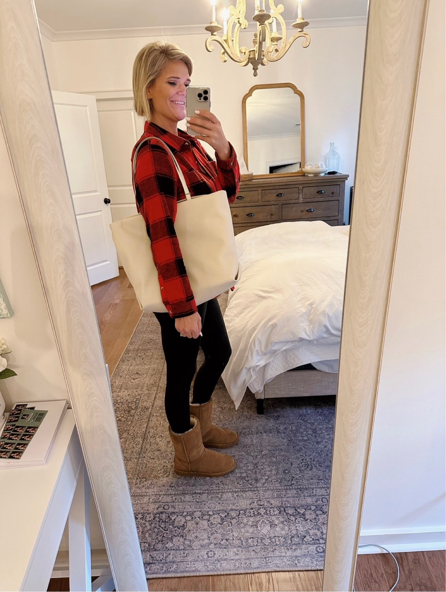 Easy going out holiday outfit!! Love these boots🤍 ugg dupes 

#LTKover40 #LTKHoliday #LTKGiftGuide