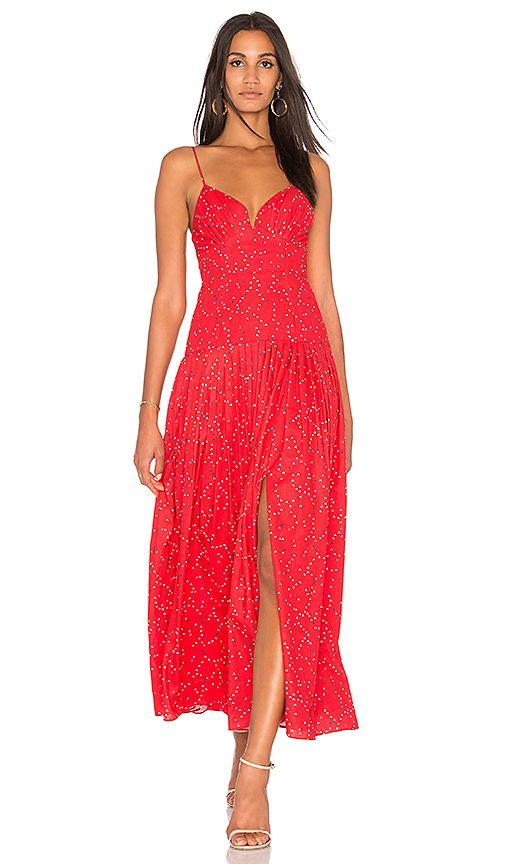 FAME AND PARTNERS x Revolve Maxi Dress in Red. - size 0 (also in 2,4) | Revolve Clothing