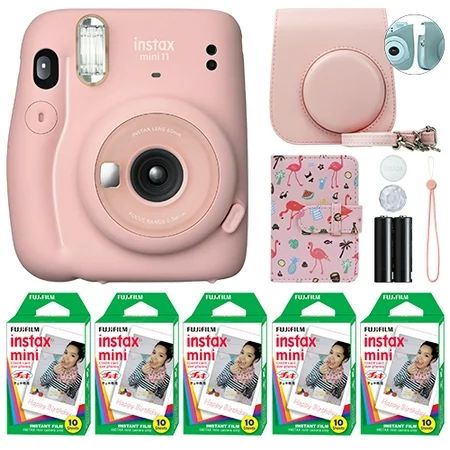 Fujifilm Instax Mini 11 Fuji Instant Camera Blush Pink + 50 Film Sheets Classy Kit | Walmart (US)